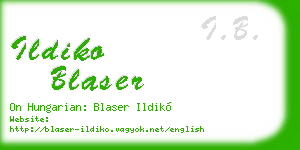 ildiko blaser business card